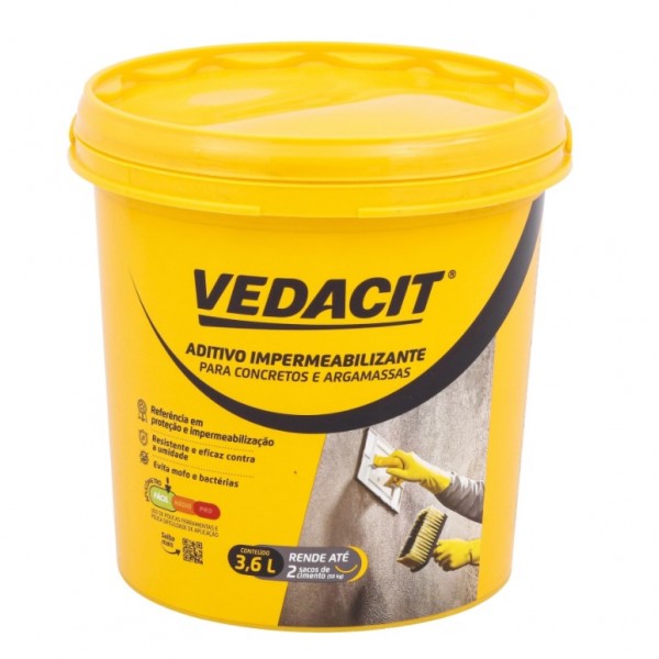 VEDACIT IMPERMEABILIZANTE P/ARGAMASSAS 3.6L 3,78KG