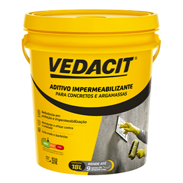 VEDACIT IMPERMEABILIZANTE P/ARGAMASSAS 18L 18,9 kg