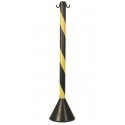 PEDESTAL PVC 90CM PRETO/AMARELO P/CORRENTE