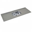 PIA GRANITO SINTÉTICO CUB. INOX 120X54 CINZA REAL