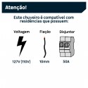 CHUVEIRO ACQ STORM ULTRA BLACK/CROMADO 127V 5500W