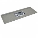 PIA GRANITO SINTÉTICO CUBA INOX 140X54 CINZA REAL