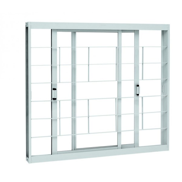 VITRO CORRER BRANCO 2F C/GRADE 100X150X8 22.22.601-0 KOMPACT