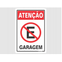 PLACA AUTO ADESIVA 20X30 ATENÇÃO GARAGEM 