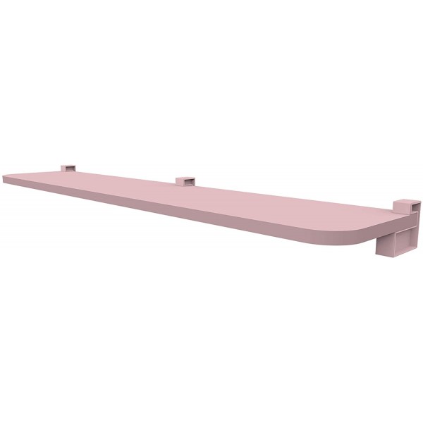 PRATELEIRA KIDS 1,5X25X100CM ROSA QUARTZ C/SUPORTE 08007.055