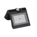 ARANDELA SOLAR PRETA V LED 1,5W 6500K IP65 C/ SENSOR