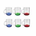 CANECA VIDRO 340ML COLOR VITRIZI