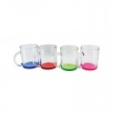 CANECA VIDRO 340ML COLOR VITRIZI