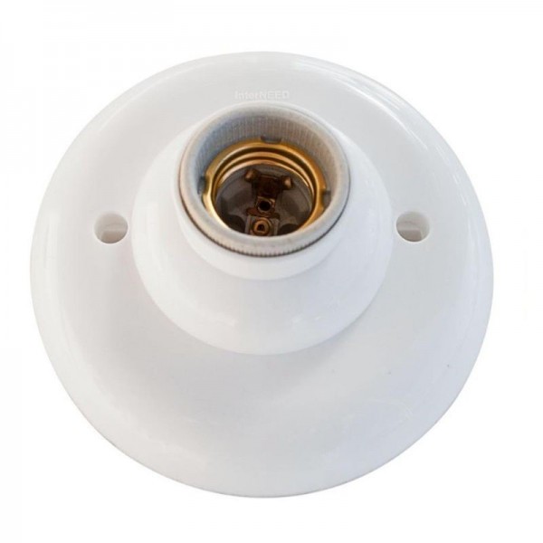 PLAFON TETO COM SOQUETE PORCELANA BRANCO  E-27  054016