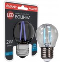 LAMPADA LED BOLINHA  2W E27 AZUL BIVOLT