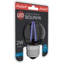 LAMPADA LED BOLINHA  2W E27 AZUL BIVOLT