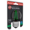 LAMPADA LED BOLINHA  2W E27 VERDE BIVOLT