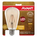 LAMPADA LED PERA 2W E27 AMAR. BIVOLT