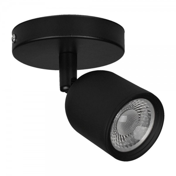 SPOT LED ELEGANCE SOBREPOR PRETO 7W BIVOLT 6500K