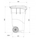 LIXEIRA COLETORA 120L C/PEDAL E RODAS 02020501001