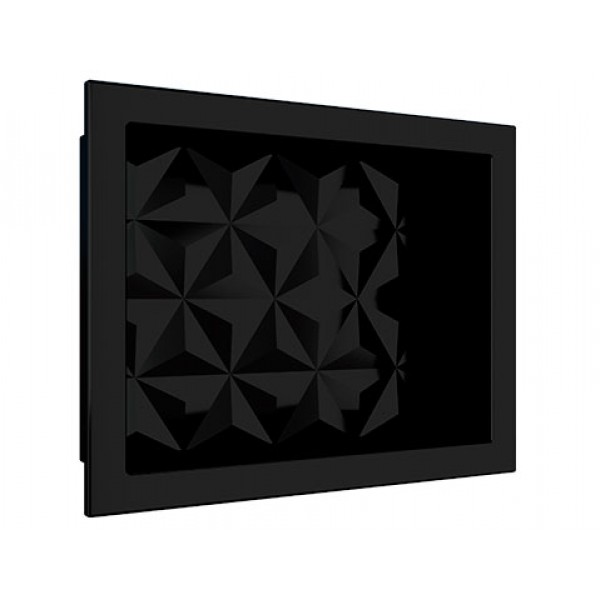 NICHO MULTIUSO MARMORE 40X30 PRETO TEXTURA TRIANGULAR 89987