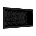 NICHO MULTIUSO MARMORE 60X30  PRETO TEXTURA TRIANGULAR 99949