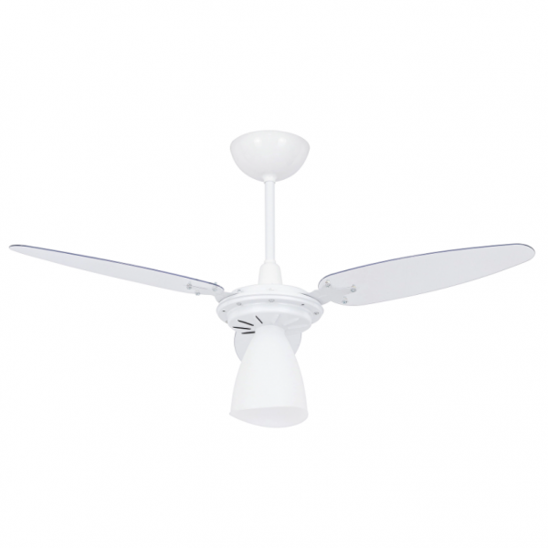 VENTILADOR WIND LIGHT BRANCO 3PAS TRANSP. 127V PREMIUM 67904