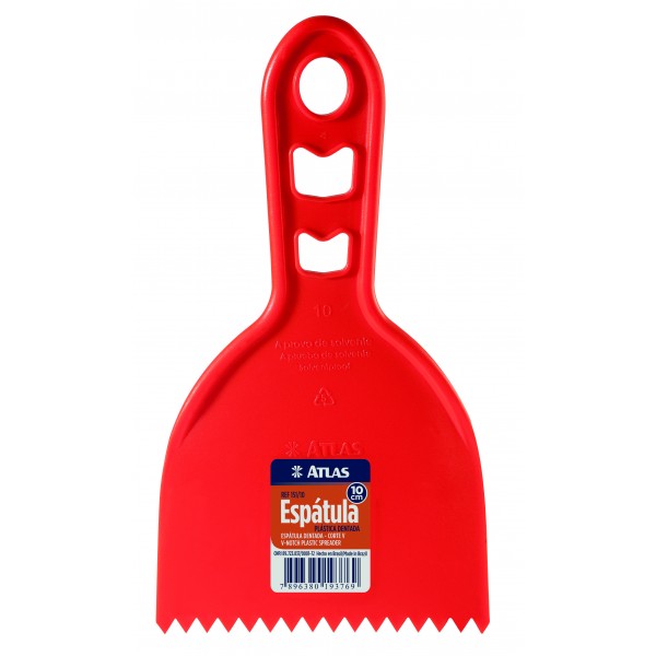 ESPATULA PLASTICA DENTADA 10CM