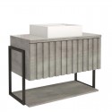 GABINETE BANHEIRO FRISE 80 CM METALON CIMENTO