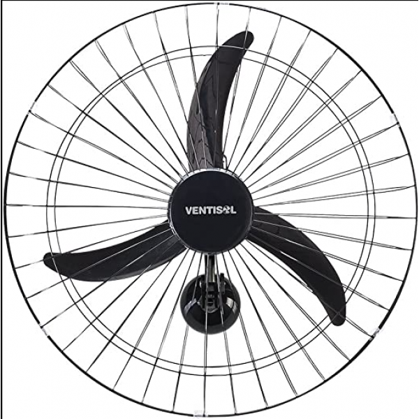 VENTILADOR OSCIL.PAREDE 60CM PT. BIVOLT 3P - 69388