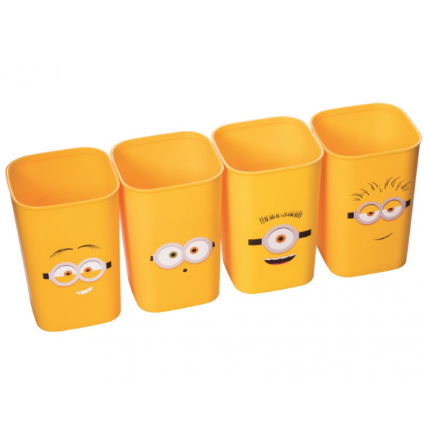 PORTA CANETAS DEC MINIONS 4 PECAS 014755