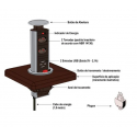 TORRE DE TOMADA C/ 2 TOMADAS + 2 USB PRATA