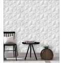 PAINEL 3D PIRAMIDE BRANCO FOSCO KIT C/ 8 UNID. 10400651