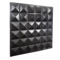 PAINEL 3D PIRAMIDE PRETO FOSCO KIT C/ 8 UNID. 10400652