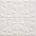 PAINEL 3D DIAMANTE BRANCO FOSCO KIT C/ 8 UNID.  10400653